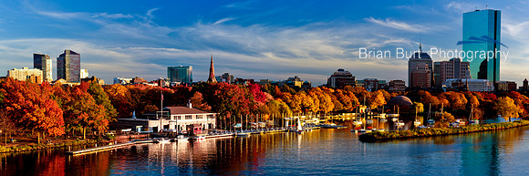 Boston Autumn Skyline - Charles River and Back Bay
